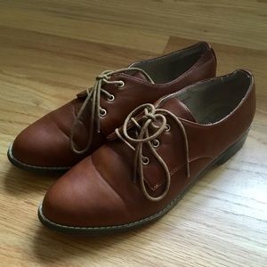 Topshop Brown Oxford Shoes